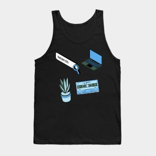 Cybercore Blue and Turqouise Neon Y2k Cyberspace Tank Top